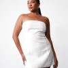 Clothing Charcoal Clothing Partywear | Eleanor Mini Dress (White)