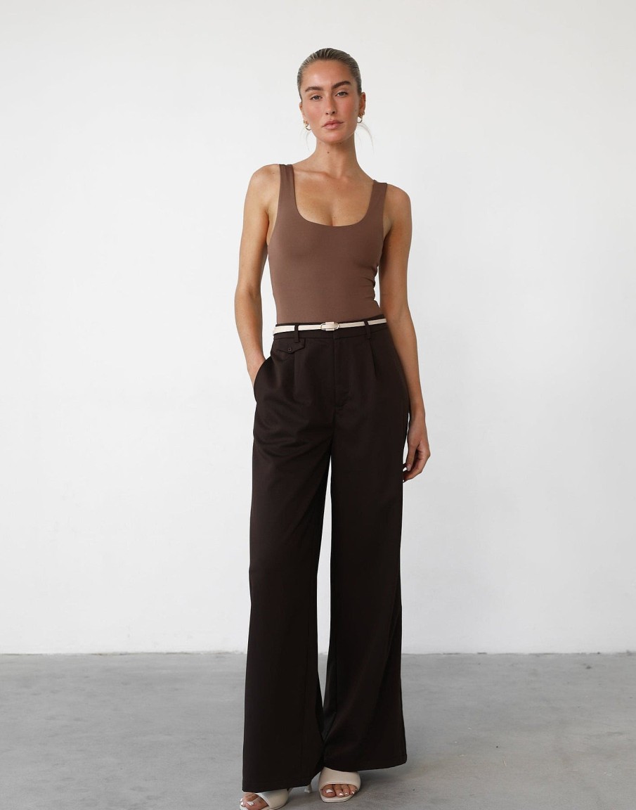 Clothing Charcoal Clothing Basics Edit | Levitate Bodysuit (Mocha)