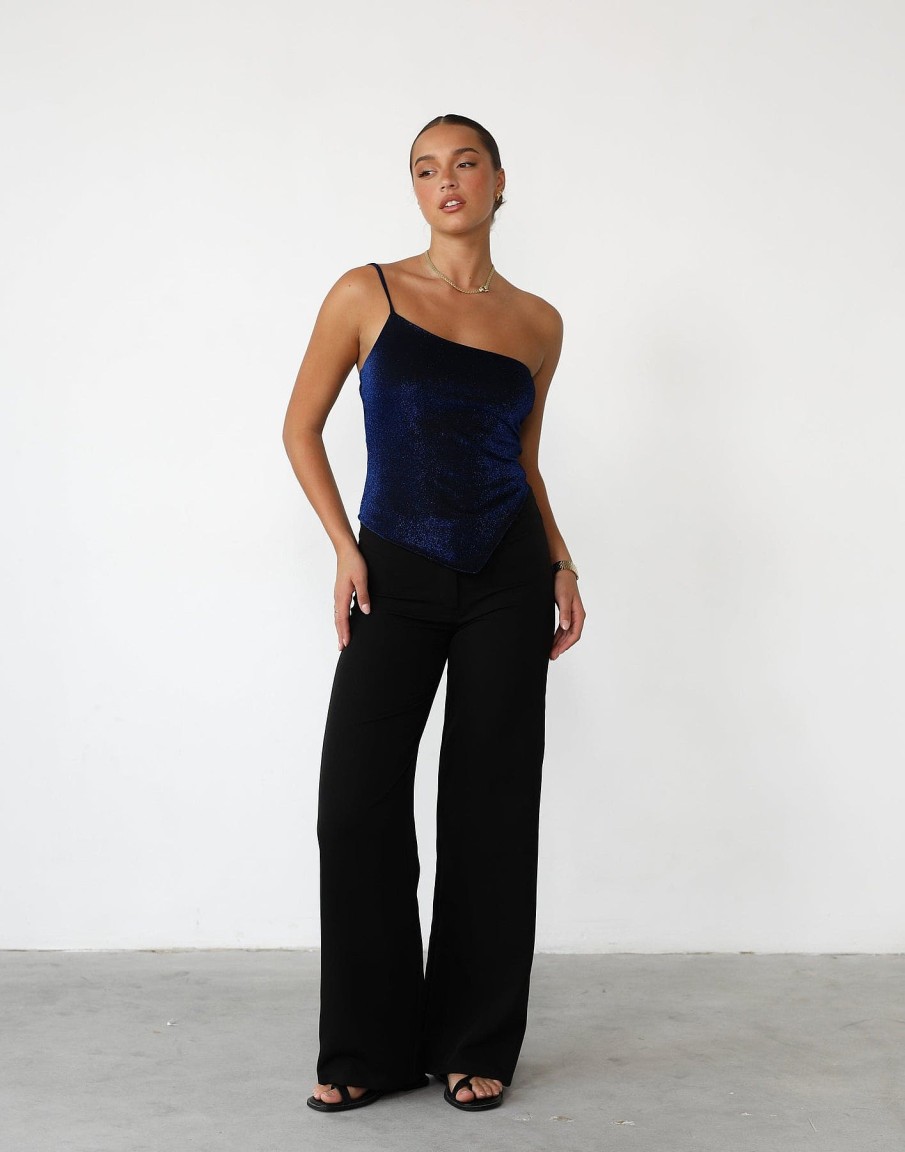 Clothing Luvalot Partywear | Fantasise Top (Deep Blue)