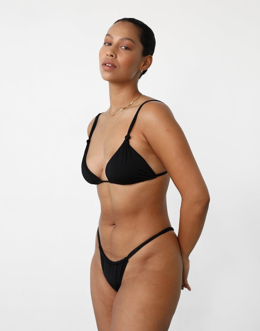 Clothing Charcoal Clothing Swim Tops | Laguna Triangle Bikini Top (Black)