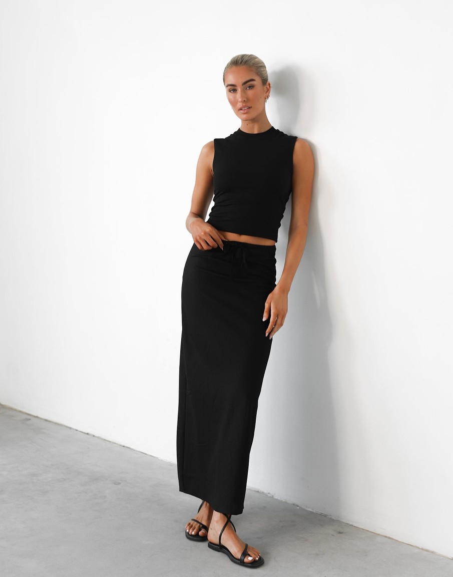 Clothing Vogue Max Skirts | Darna Maxi Skirt (Black)