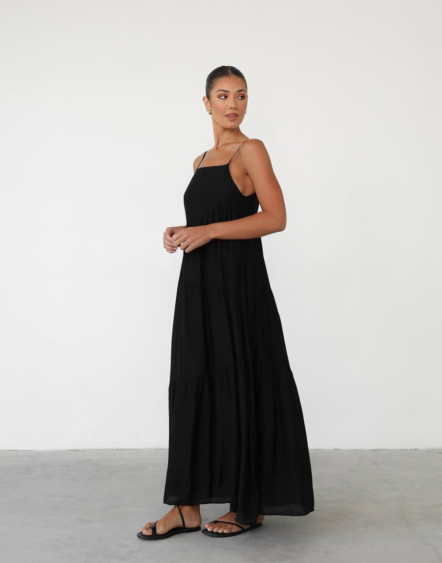 Clothing Pink Diamond Maxi Dresses | Azeena Maxi Dress (Black)