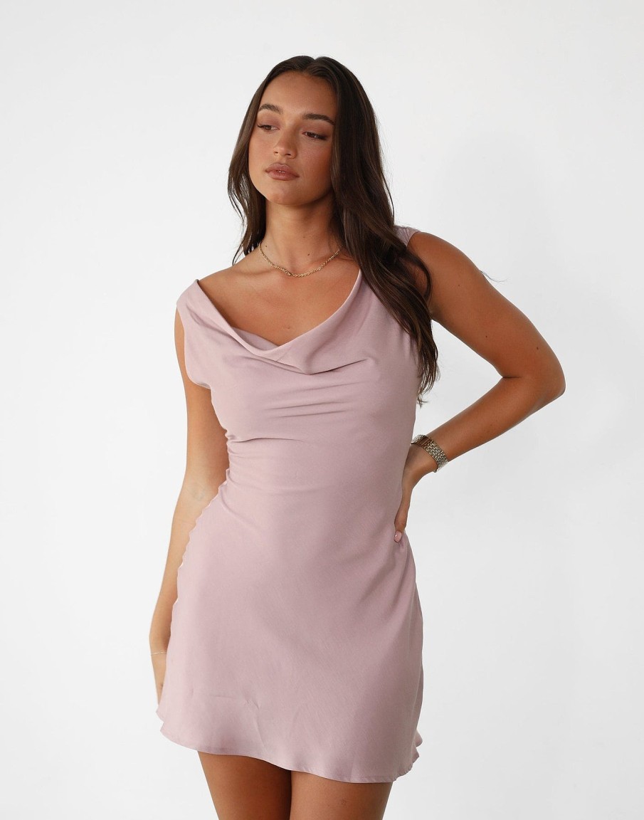 Clothing Charcoal Clothing Mini Dresses | Imogen Mini Dress (Mauve)