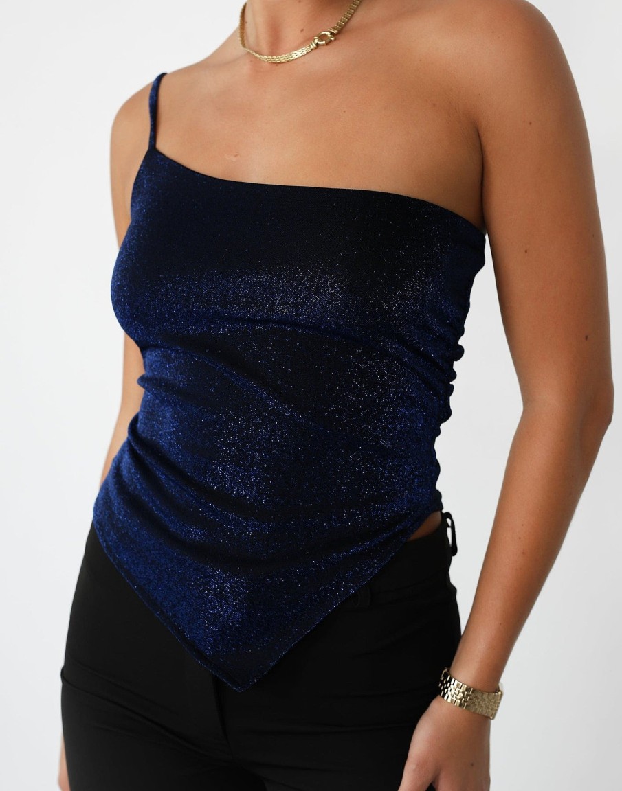 Clothing Luvalot Partywear | Fantasise Top (Deep Blue)