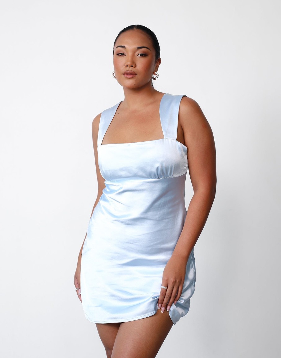 Clothing Charcoal Clothing Partywear | Mimosa Mini Dress (Ice Blue)