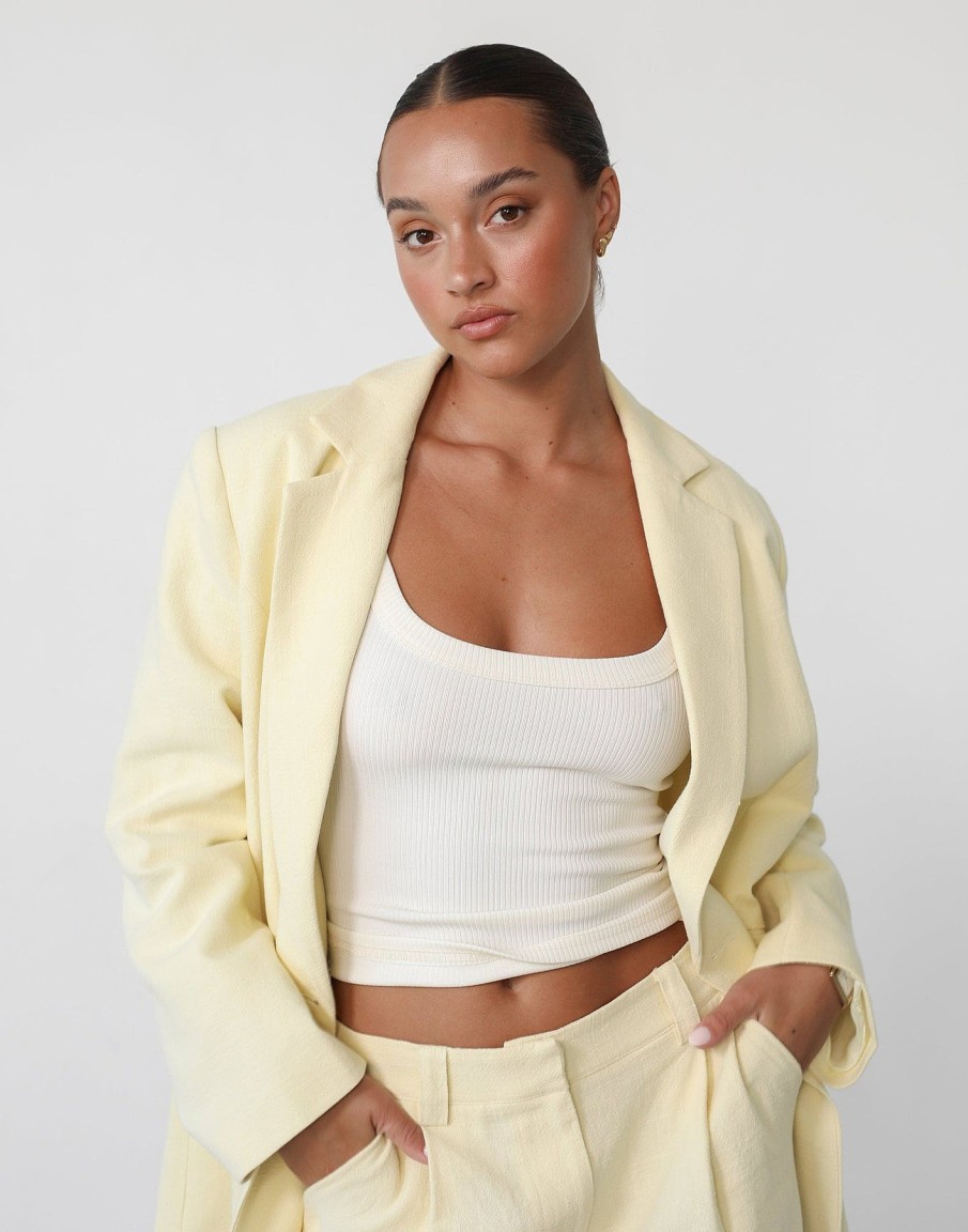 Clothing Lioness Blazers | Leo Blazer (Butter) - By Lioness