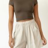 Clothing Qtrend Basics Edit | Cobie Top (Brown)