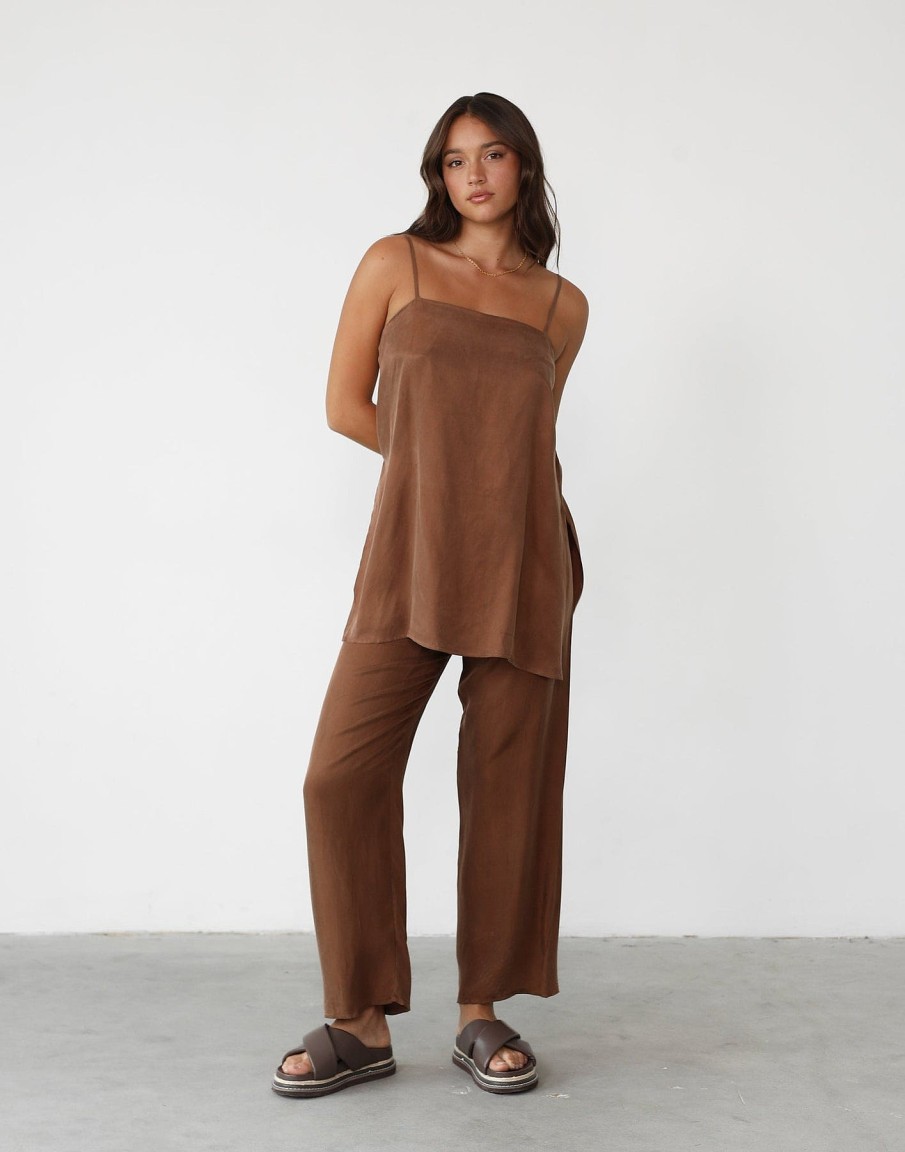 Clothing White Closet Pants | Elska Pants (Mocha)