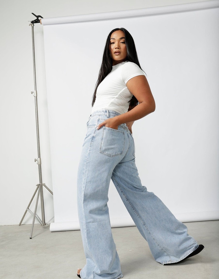 Clothing Charcoal Clothing Denim Edit | Ethan Wide Leg Jeans (Vintage)