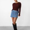 Clothing Fashion Illusion Knitwear | Ruby Long Sleeve Top (Plum)