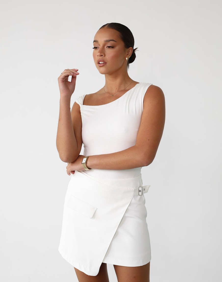 Clothing VogueMax Skirts | Kamala Mini Skirt (White)