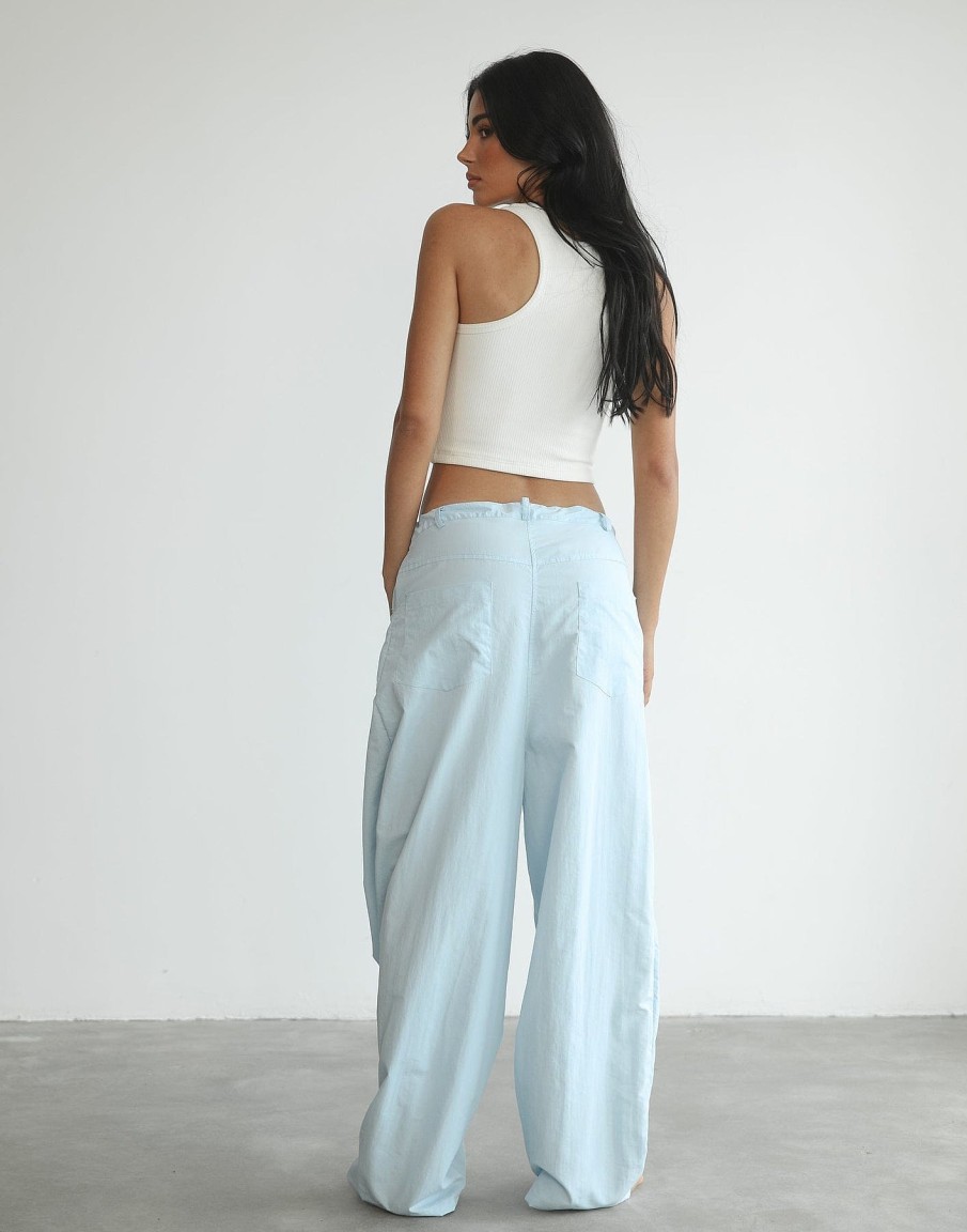 Clothing Lioness Pants | Hills Parachute Pants (Baby Blue) - By Lioness