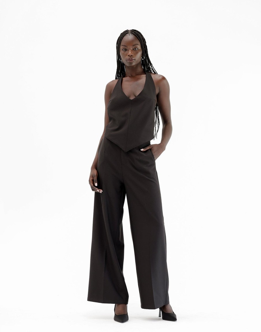 Clothing Charcoal Clothing Workwear | Grace Pants (Black)