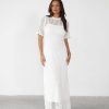 Clothing Charcoal Maxi Dresses | Phoemela Maxi Dress (White)