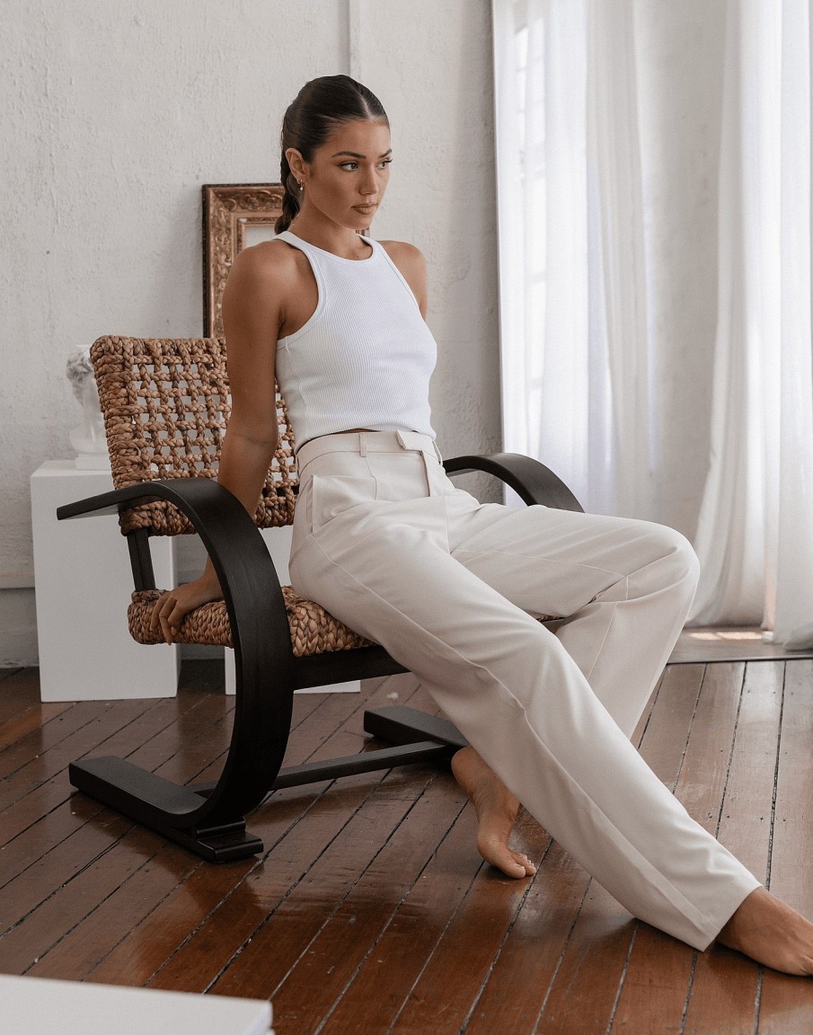 Clothing Charcoal Clothing Basics Edit | Dawnson Pants (Cream)