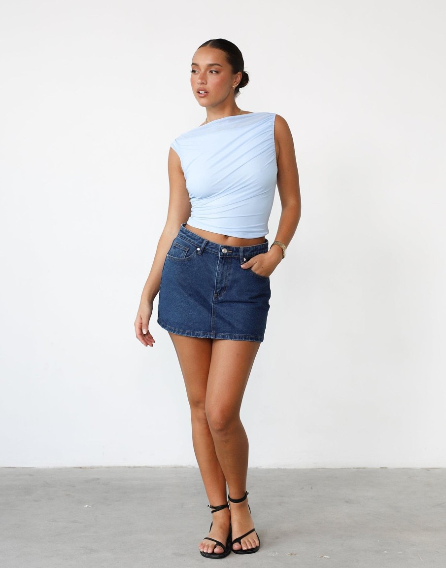 Clothing Alive Girl Crop Tops | Jarina Top (Sky)