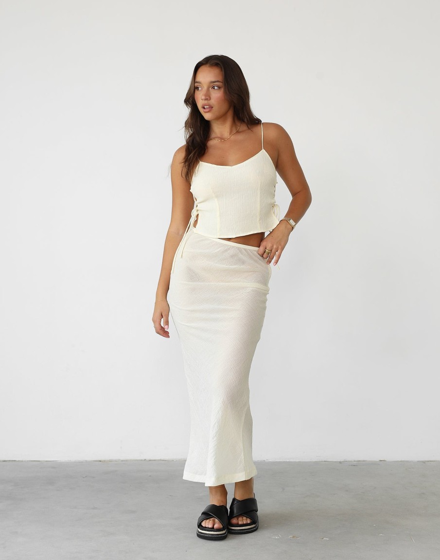 Clothing Lioness Skirts | Endless Maxi Skirt (Ivory) - By Lioness