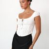 Clothing Charcoal Clothing Basics Edit | Faye Top (White)