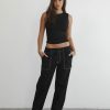 Clothing Charcoal Clothing Basics Edit | Daniela Top (Black)