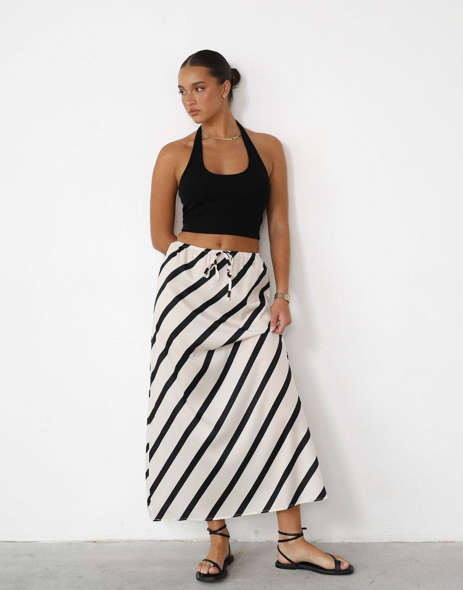 Clothing White Closet Skirts | Mori Maxi Skirt (Stripe)