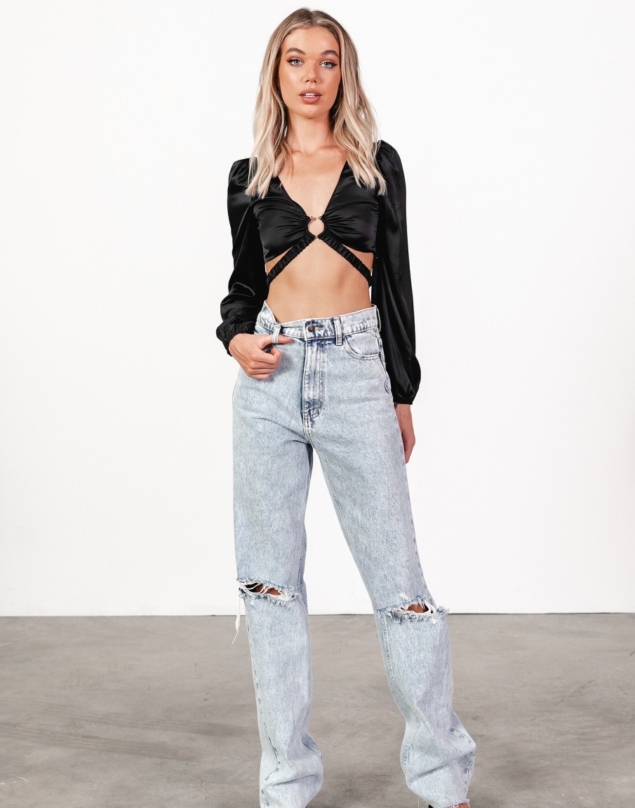 Clothing Alive Girl Crop Tops | Emalia Top (Black)