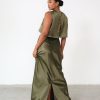 Clothing Charcoal Clothing Skirts | Sincerity Maxi Skirt (Dark Olive)