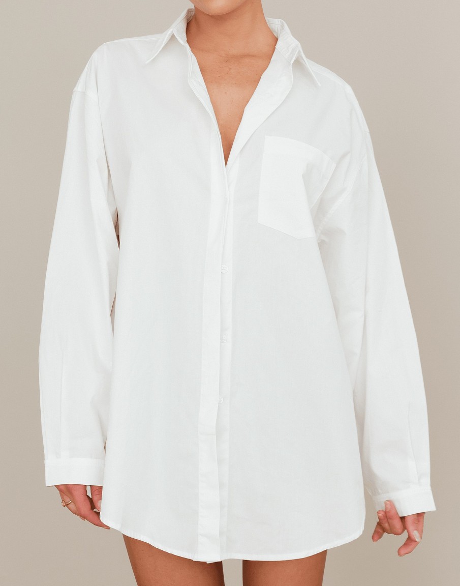 Clothing Charcoal Clothing Basics Edit | South Beach Shirt (White)