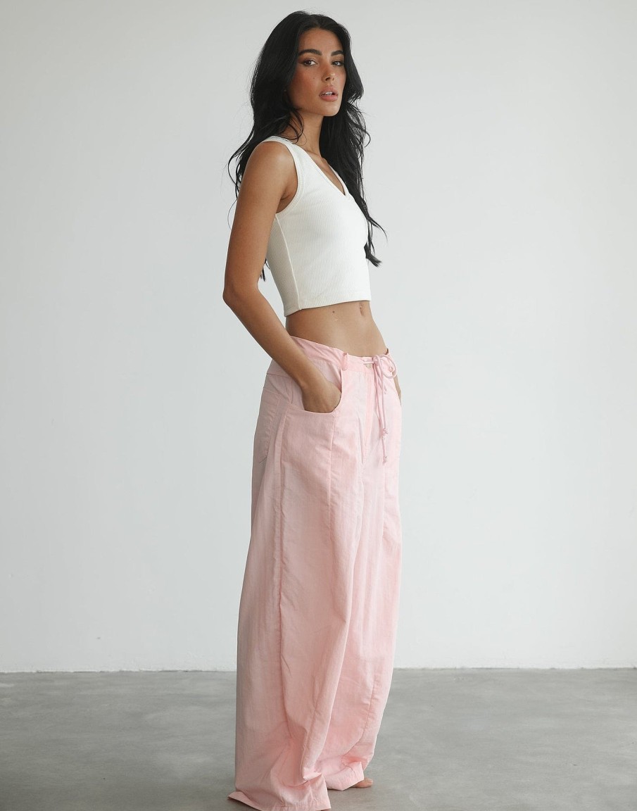 Clothing Lioness Pants | Hills Parachute Pants (Bubblegum) - By Lioness