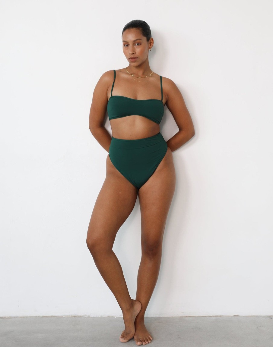 Clothing Charcoal Clothing Swim Tops | On Board Bikini Top (Lake Green)