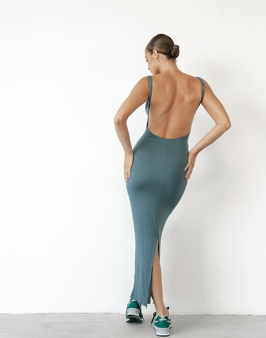 Clothing Charcoal Clothing Maxi Dresses | With Grace Maxi Dress (Teal)