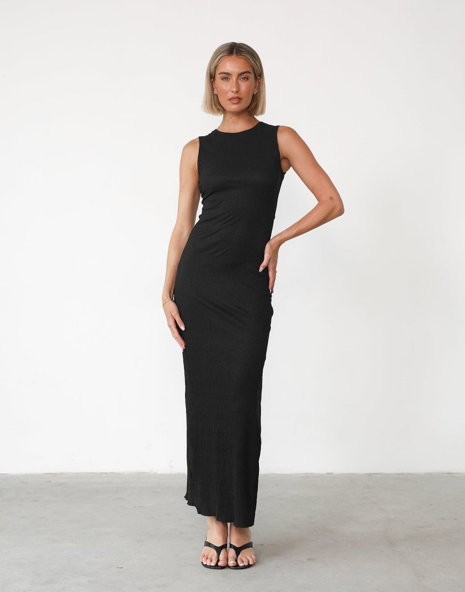 Clothing Charcoal Clothing Maxi Dresses | As It Was Maxi Dress (Black)