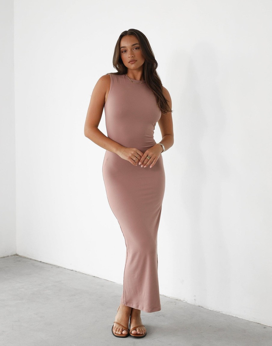 Clothing CHARCOAL CLOTHING Partywear | Fable Maxi Dress (Mauve)