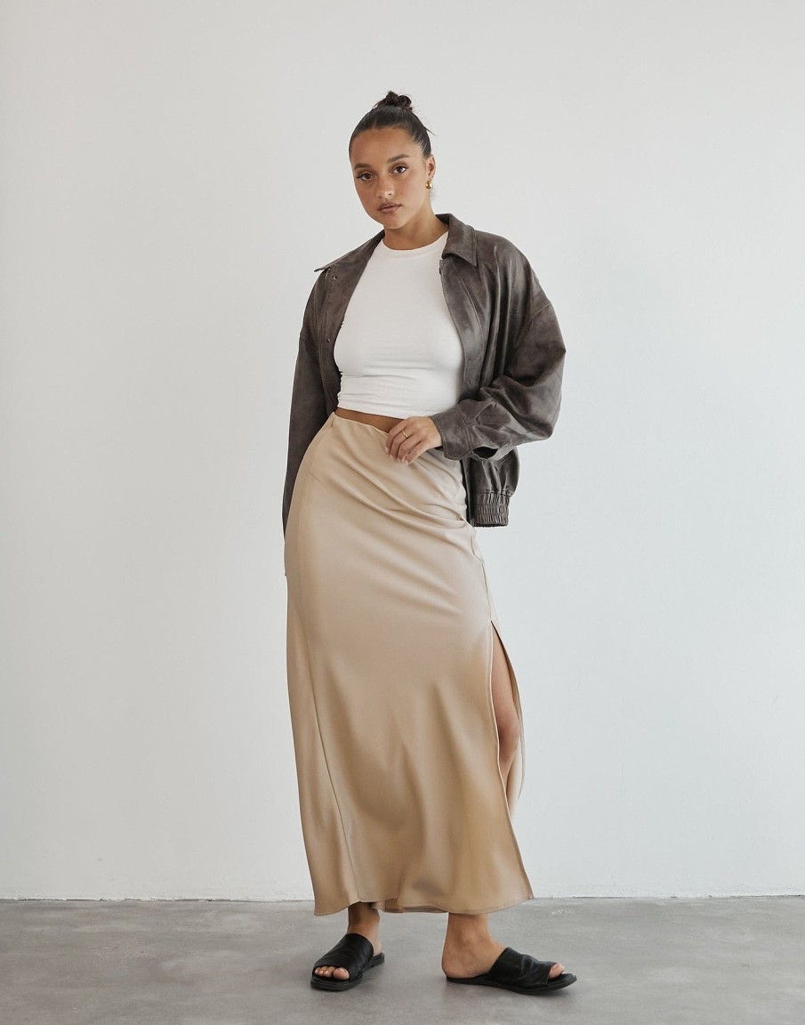 Clothing Qtrend Skirts | Weldon Maxi Skirt (Beige)