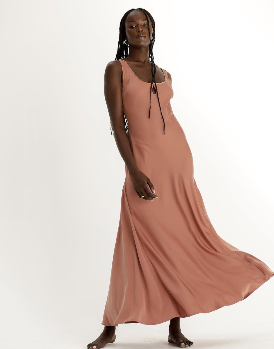 Clothing Charcoal Clothing Maxi Dresses | Charlotte Maxi Dress (Dusty Rose)