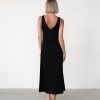 Clothing Charcoal Clothing Partywear | Jesika Maxi Dress (Black)