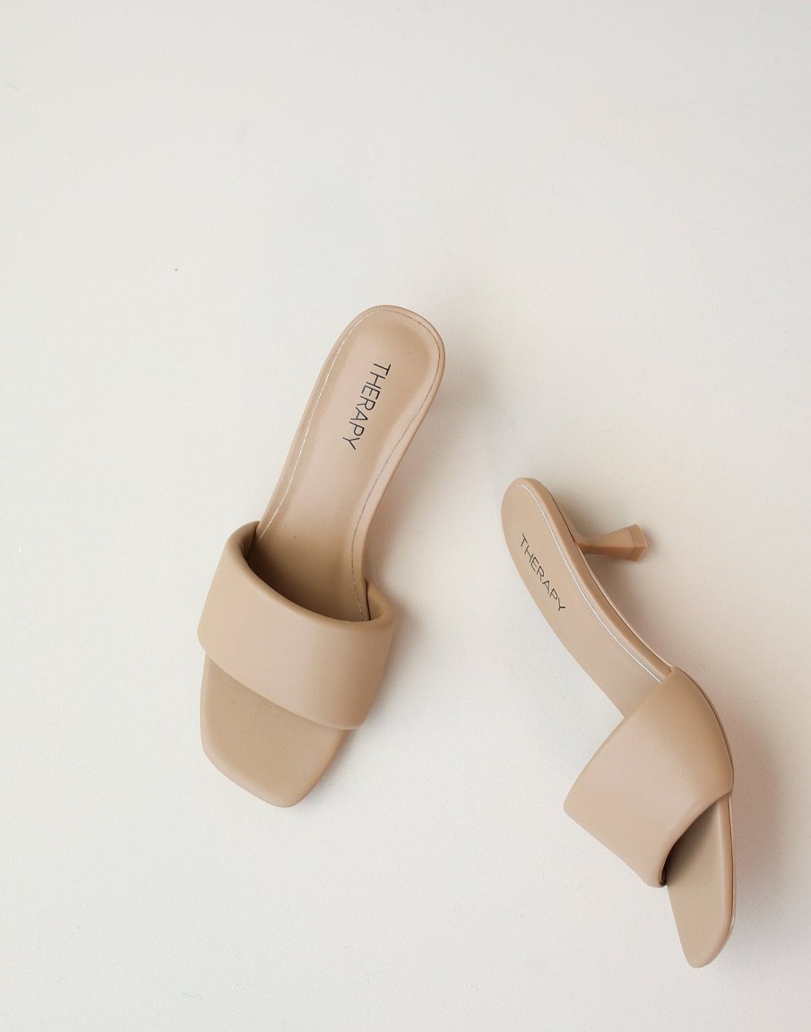 Shoes Therapy | Luxe Heels (Caramel Smooth Pu) - By Therapy